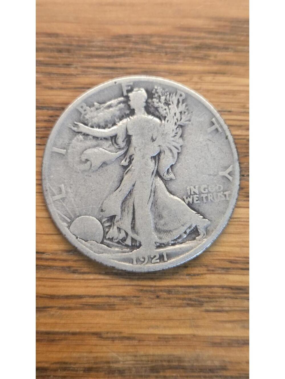 1921-S Walking Liberty Silver Half Dollar Coin